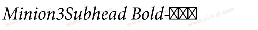Minion3Subhead Bold字体转换